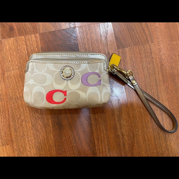 Authentic Coach wristlet wallet